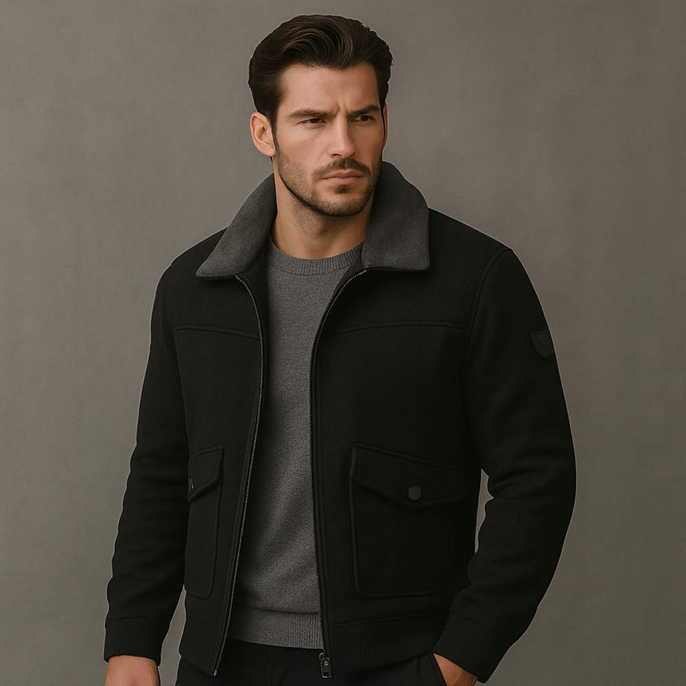 Robuste Herren Winterjacke für Outdoor & Freizeit. Warme, gefütterte Reißverschlussjacke für kalte Tage, stilvoll & bequem.