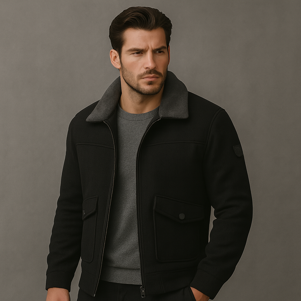 Robuste Herren Winterjacke für Outdoor & Freizeit. Warme, gefütterte Reißverschlussjacke für kalte Tage, stilvoll & bequem.