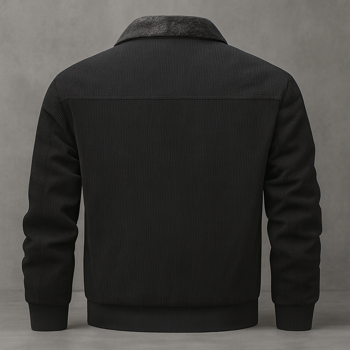 Stilvolle Herren Winterjacke für kalte Tage. Gefütterte Freizeitjacke mit Reißverschluss, warm & komfortabel. Moderne Männerkleidung.