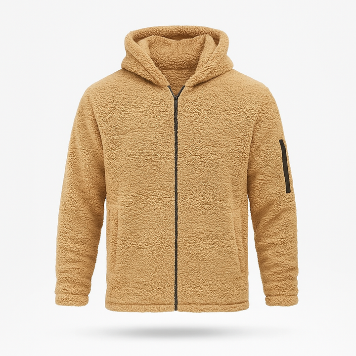 Stilvolle Herren-Kapuzenjacke, modern und wärmend. Perfekt für kalte Wintertage & Herrenmode.