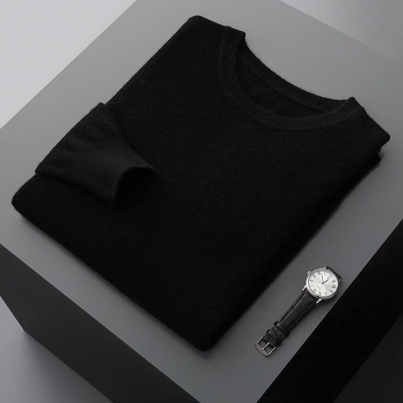 Stilvoller Herren Strickpullover, lockerer Schnitt, Rundhals, perfekt für Layering & Freizeitmode.