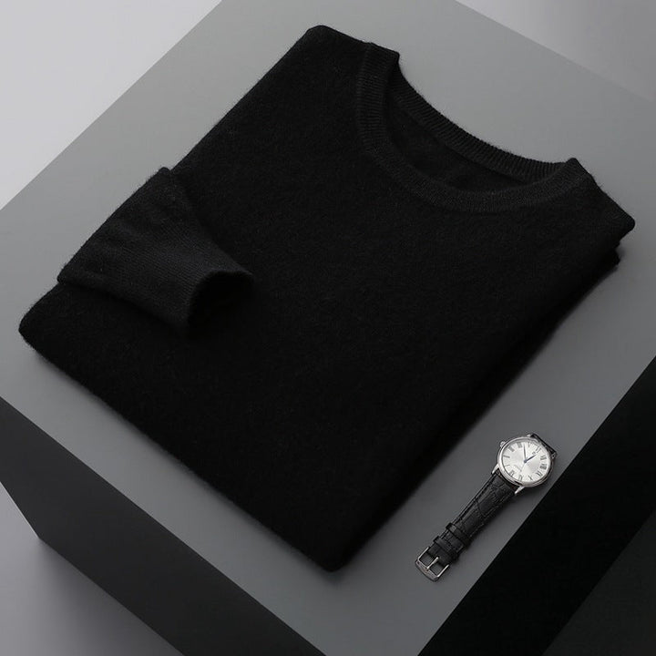 Stilvoller Herren Strickpullover, lockerer Schnitt, Rundhals, perfekt für Layering & Freizeitmode.