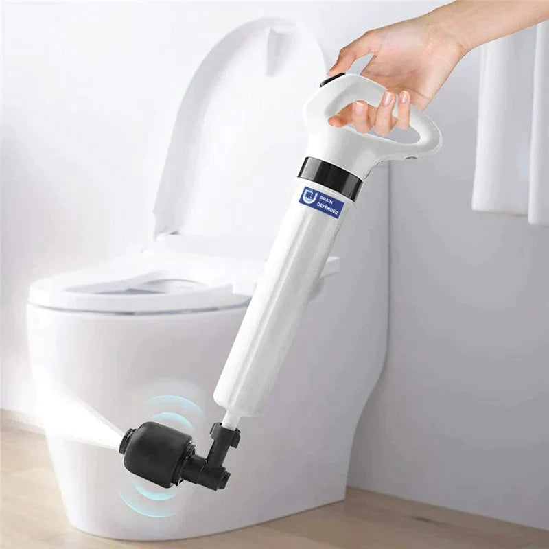 "Hochdruck Rohrreiniger mit anpassbaren Aufsätzen für Abflüsse und Toiletten, kompakt und leicht zu bedienen."