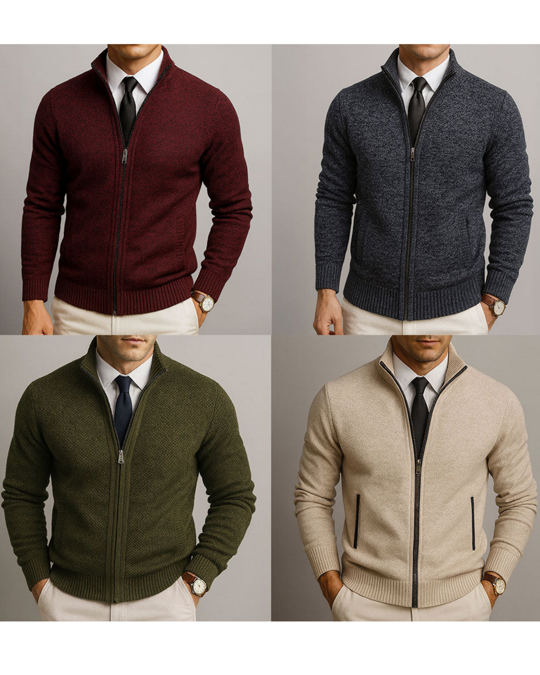 Hochwertiger Herren Cardigan, angenehm weich, perfekt für stilvolle Herbst- und Winteroutfits.