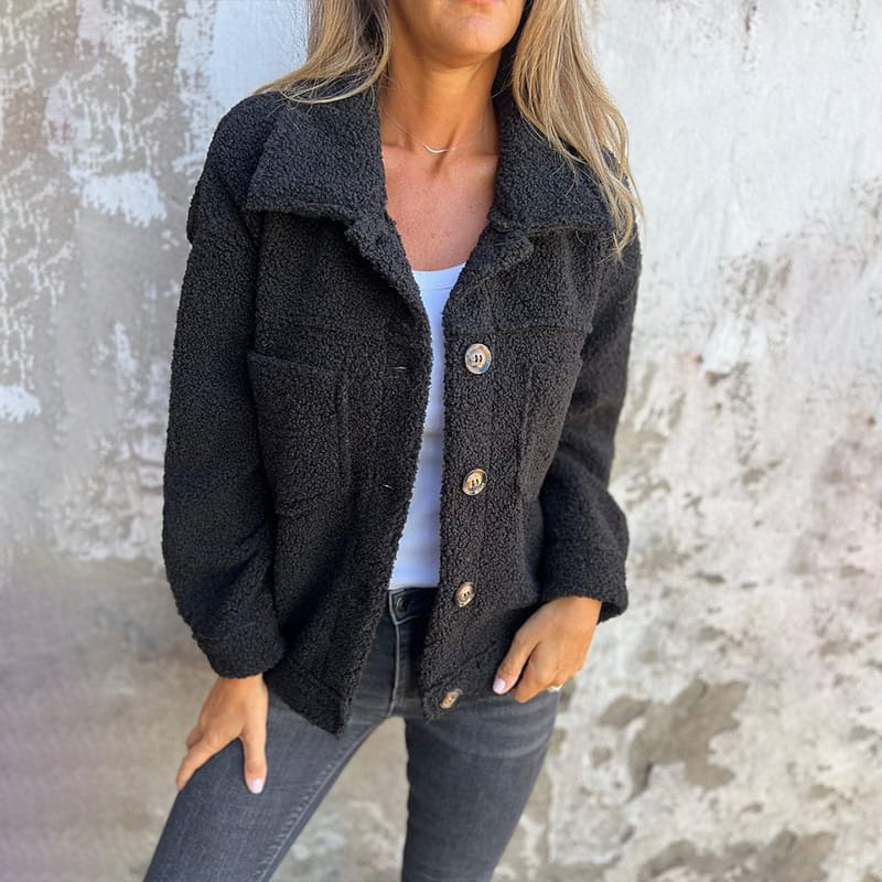 Modische Damen Herbstjacke mit stilvollen Knöpfen, ideal für Übergangszeiten und Freizeit.