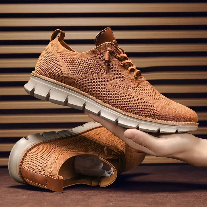 Grüne Herren-Sneaker: leichte, orthopädische Freizeitschuhe mit atmungsaktivem Design für aktive Männer.