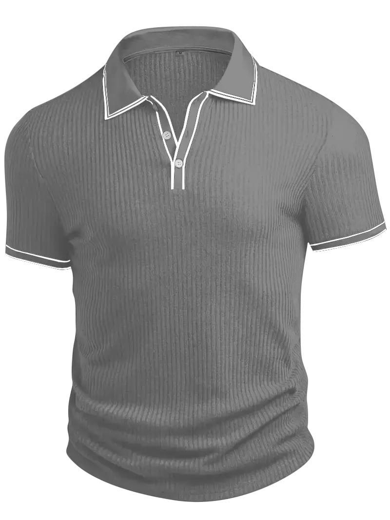 Lässiges Herrenmode Basic aus feinem Rippstrick