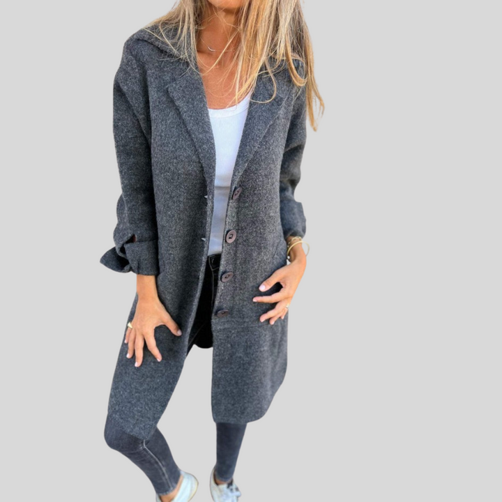 Stilvoller Damen Longmantel von Jana, zeitlos elegant, vielseitig kombinierbar für jeden Anlass.
