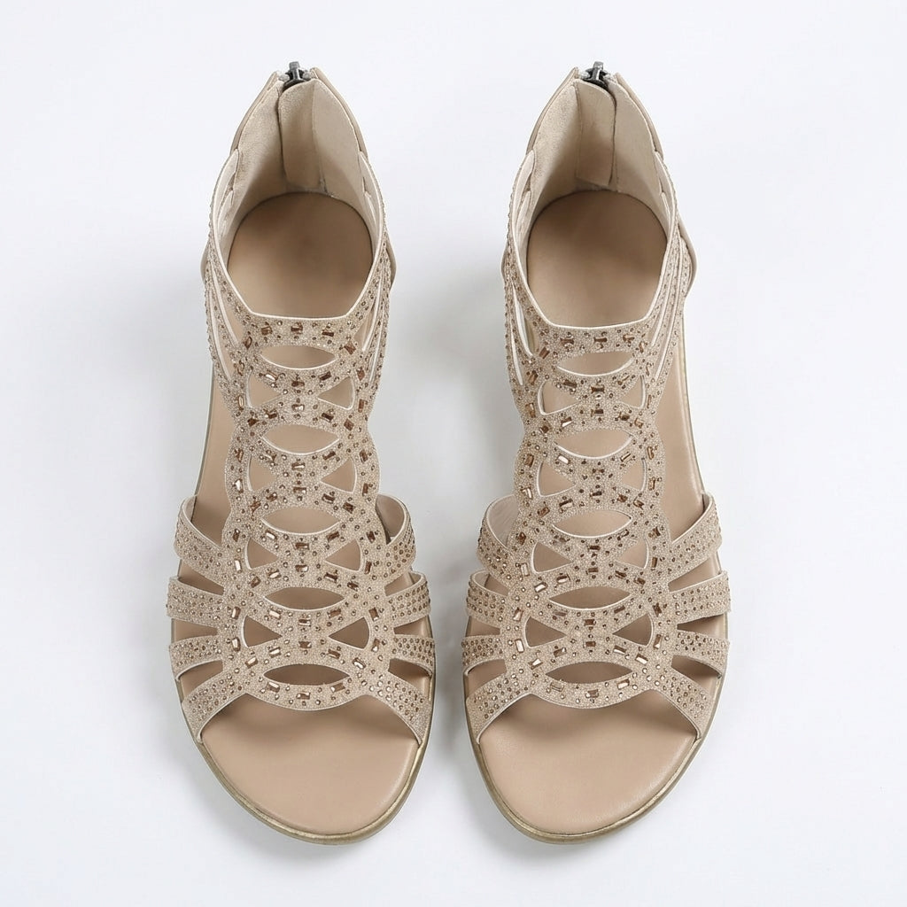 Eleganter Damen Orthopädischer Sommerschuh: bequeme Sandale mit Keilsohle für optimalen Komfort.