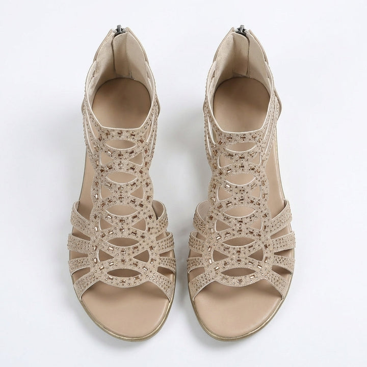 Eleganter Damen Orthopädischer Sommerschuh: bequeme Sandale mit Keilsohle für optimalen Komfort.