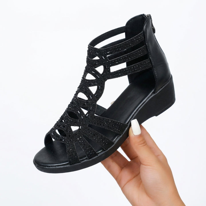 Bequeme & stilvolle Damen Sandalen orthopädisch, mit eleganter Keilsohle für den Sommer.