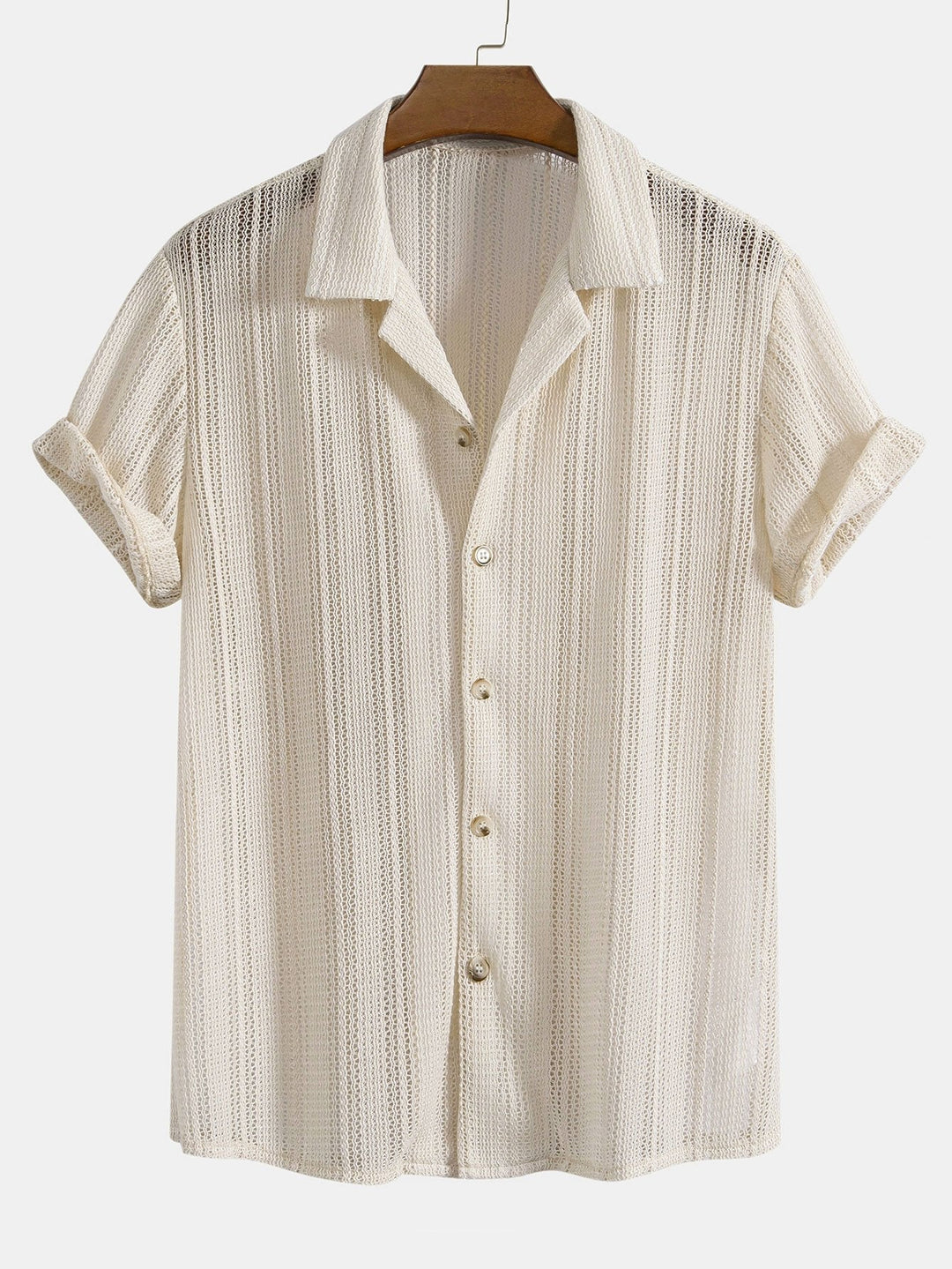 Stilvoller Herren Casual Zweiteiler, bequemes Sommer Set mit Kurzarmhemd und Shorts.