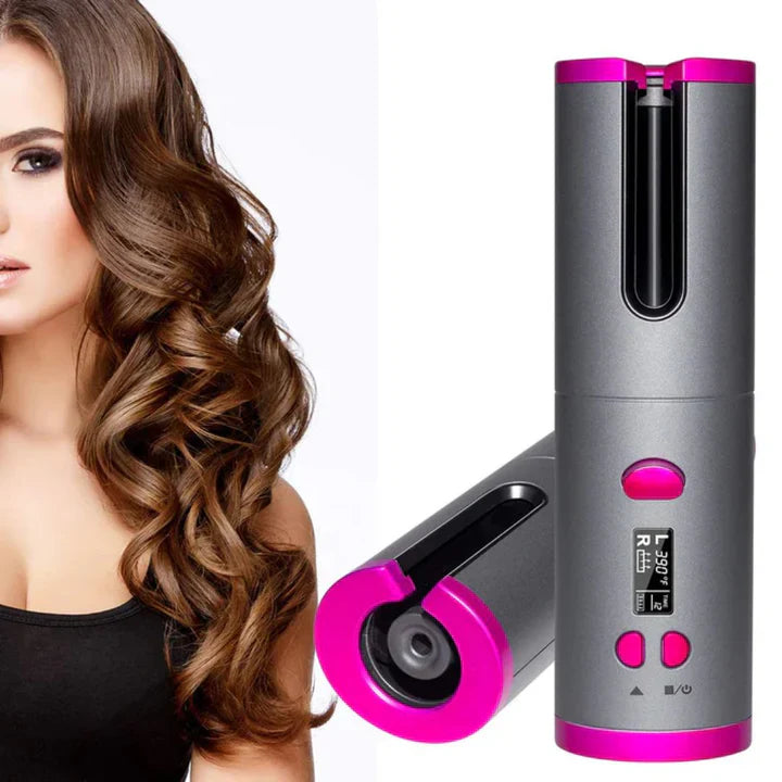 "Kabelloser Lockenstyler für perfekte Locken, tragbar und wiederaufladbar, ideal für leichtes und schnelles Haarstyling."