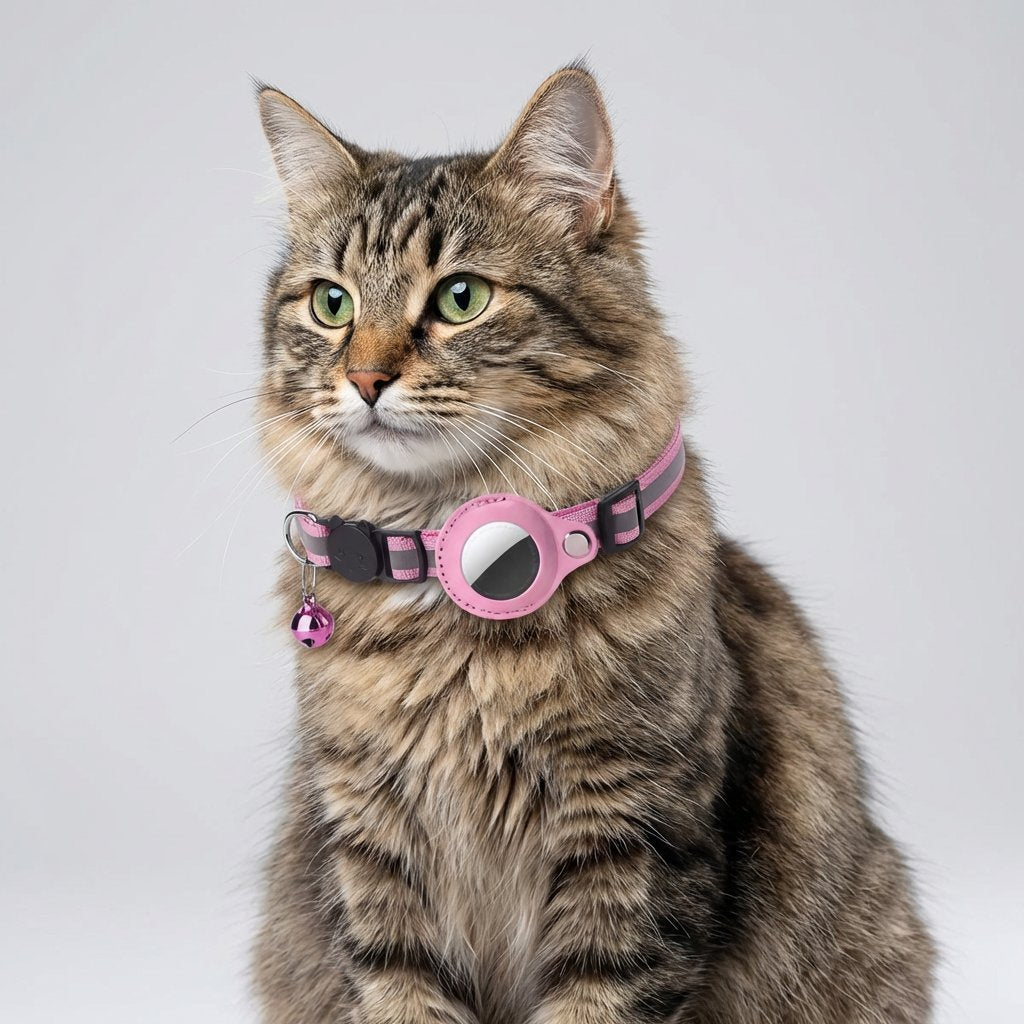 Katzen GPS-Halsband in Schwarz mit Echtzeit-Tracking-Funktion und sicherer Schnalle, ideal für Haustier-Ortung