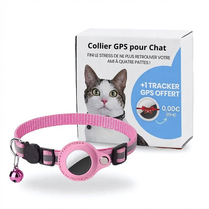 Katzen GPS-Halsband in Schwarz mit Echtzeit-Tracking-Funktion und sicherer Schnalle, ideal für Haustier-Ortung