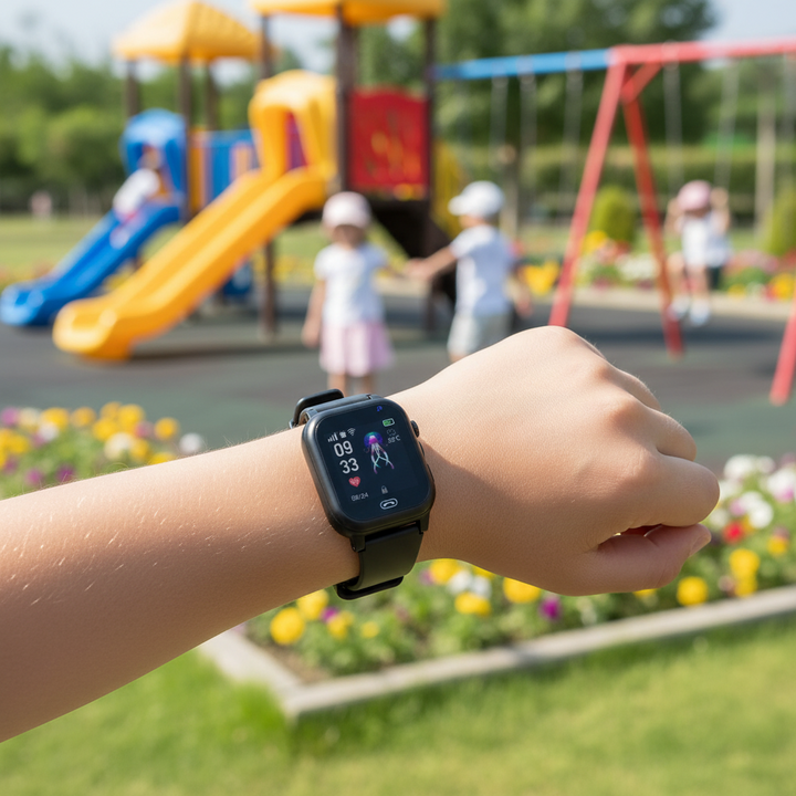 Robuste 4G Kinder Smartwatch mit GPS-Ortung, Videoanrufen & interaktiven Lernspielen. Geschenkidee.