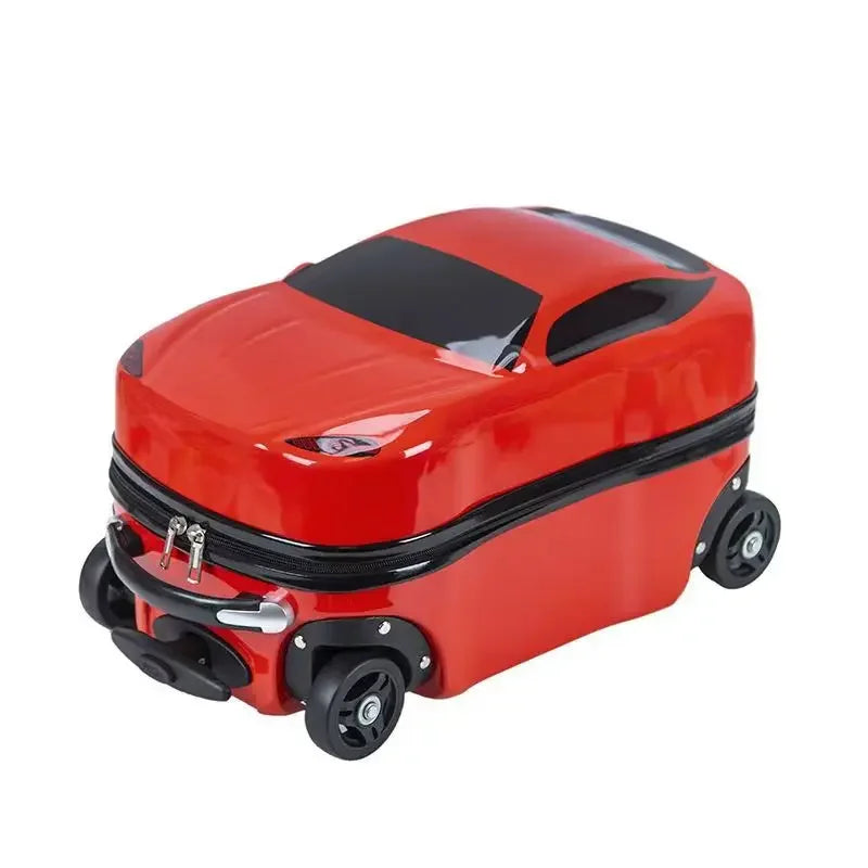 Kinder Hartschalenkoffer mit coolem 3D Auto Design für Jungen & Mädchen, perfekt als Handgepäck.