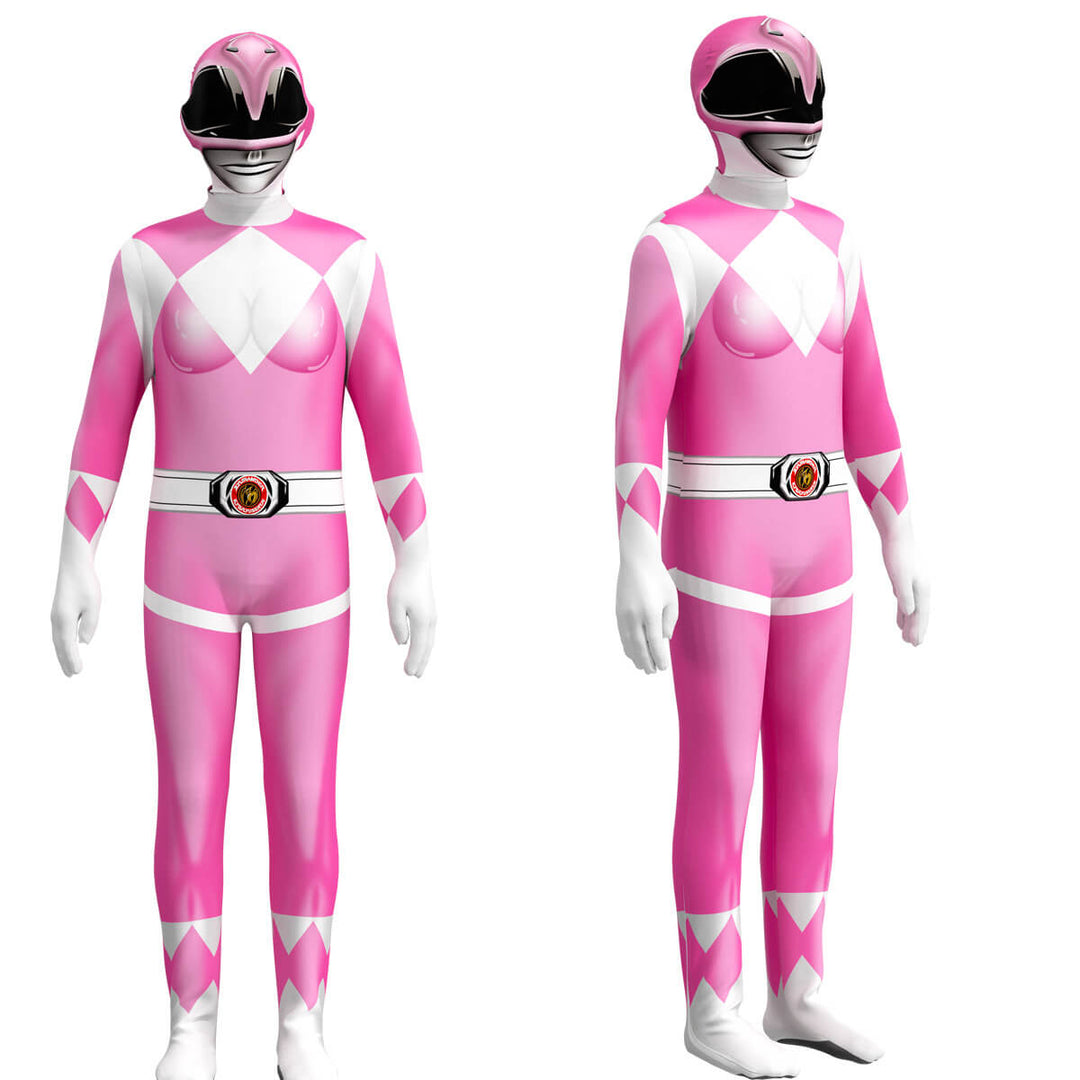 Kind in dynamischem Superhelden Ranger Kostüm-Overall, bereit für Abenteuer, Rollenspiel & Cosplay.