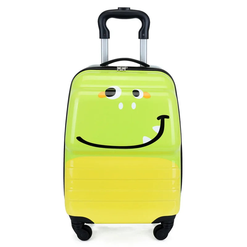 Niedlicher Kinderkoffer mit Cartoon-Tier, ideal als Handgepäck für kleine Abenteurer.