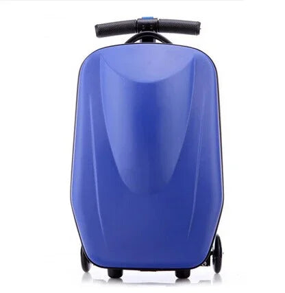 Kinder Kabinentrolley mit Scooterfunktion; dieser Step-Koffer macht jede Reise zum Abenteuer, leichtes Gepäck.