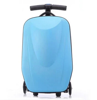 Stylischer Kinder Step-Koffer mit Scooterfunktion; idealer Kabinentrolley für junge Reisende, unisex Design.