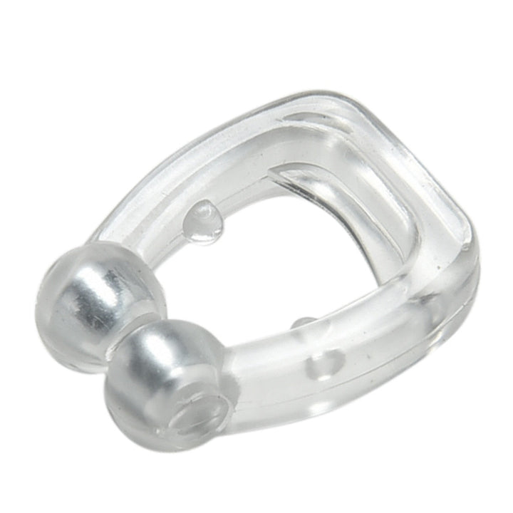 Transparenter Silikon-Penisring mit zwei Metallkugeln, ergonomisch, für verbesserte Leistung.