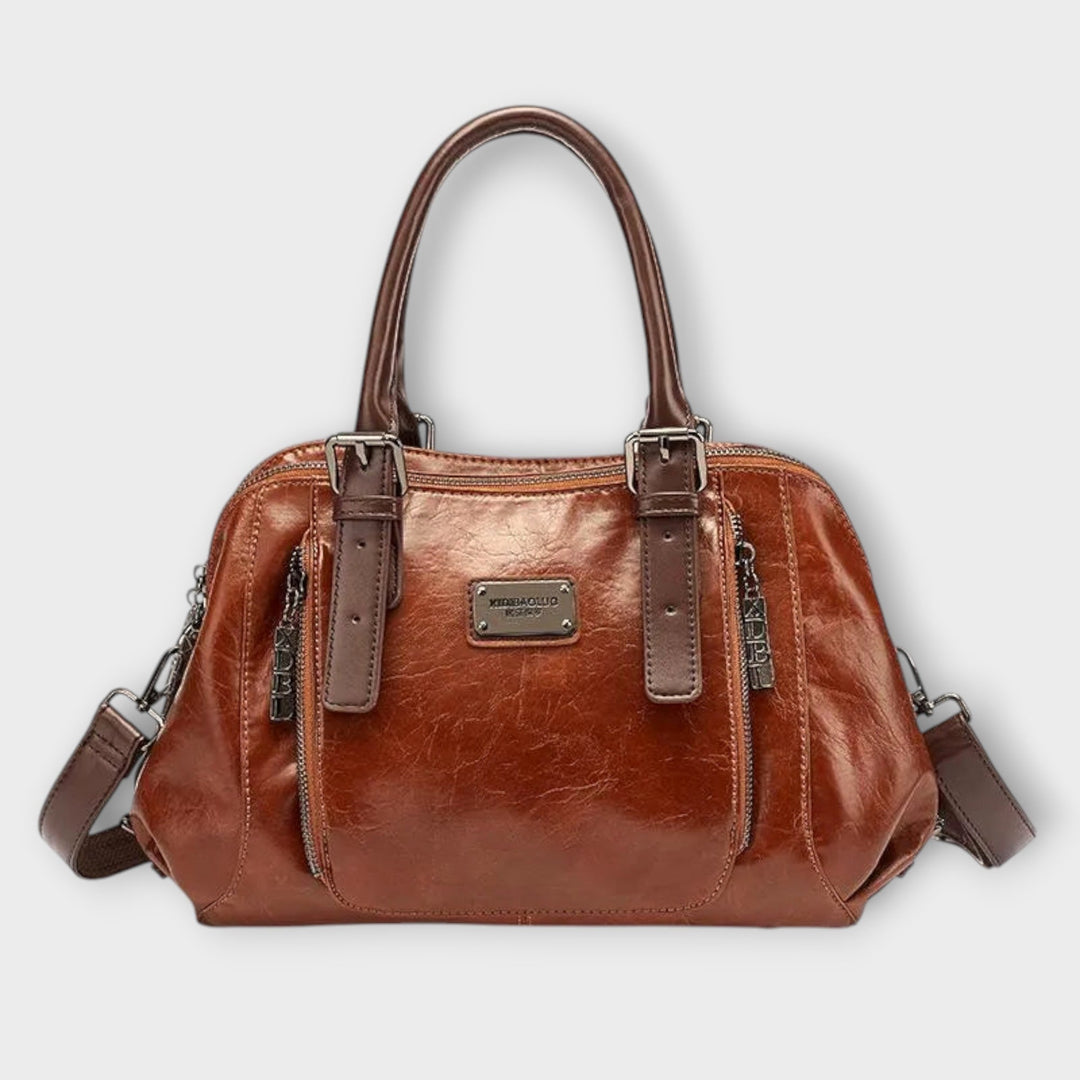 Elegante rote Damenhandtasche, klassisch und praktisch für jeden Tag; vielseitige Schultertasche für Sommer.