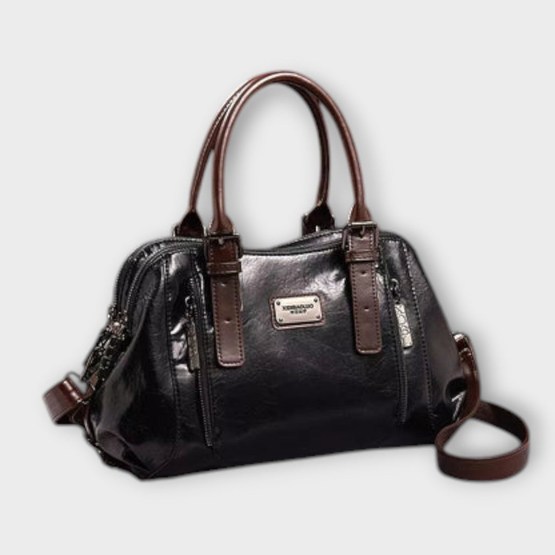 Vielseitige grüne Damen Handtasche, klassisch und funktional für den Alltag; bequeme Schultertasche, elegant.