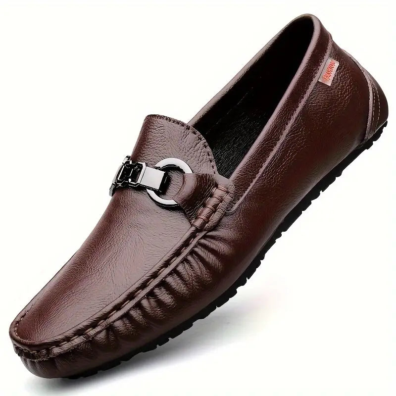 Klassische Herren Bit Loafers aus edlem Leder, elegante Slip-On Schuhe, perfekt für Frühling und Business.