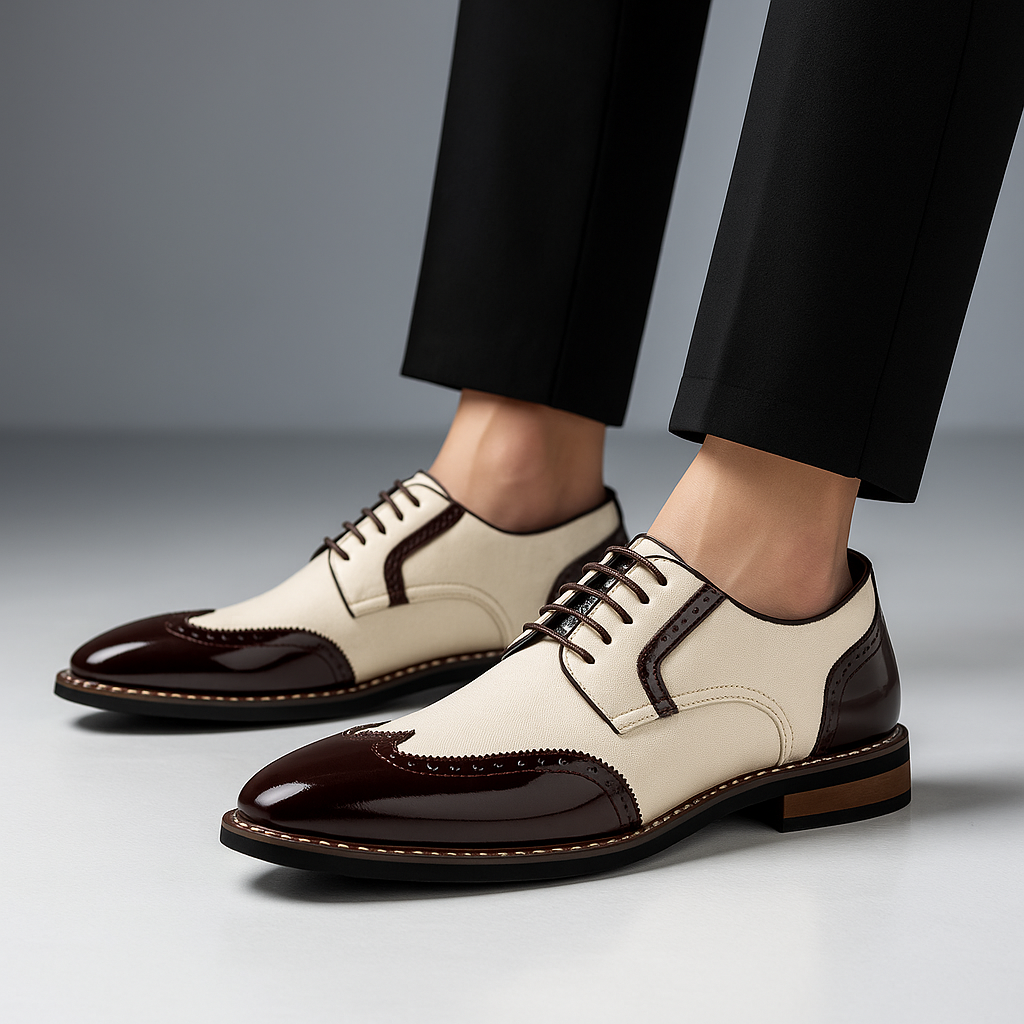 Vielseitige Herren Brogue Wingtip Schuhe, perfekt für elegante Anlässe, Business und Hochzeiten. Klassische Herrenschuhe.