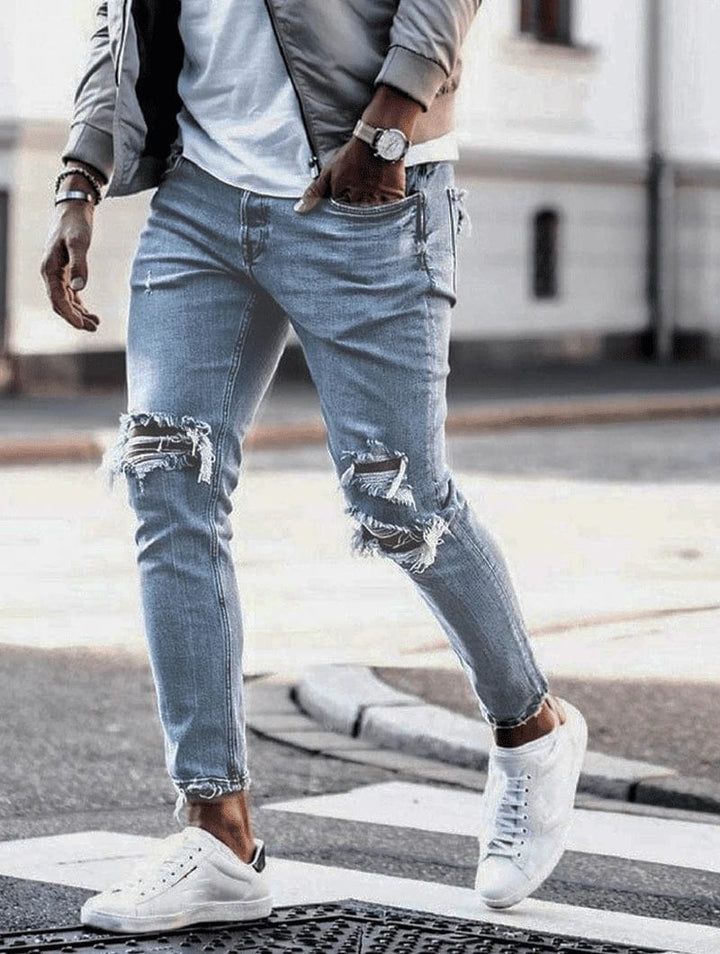 Robuste Herren-Jeans aus hochwertigem Denim, klassischer Schnitt. Die perfekte Basic-Hose für Männer.