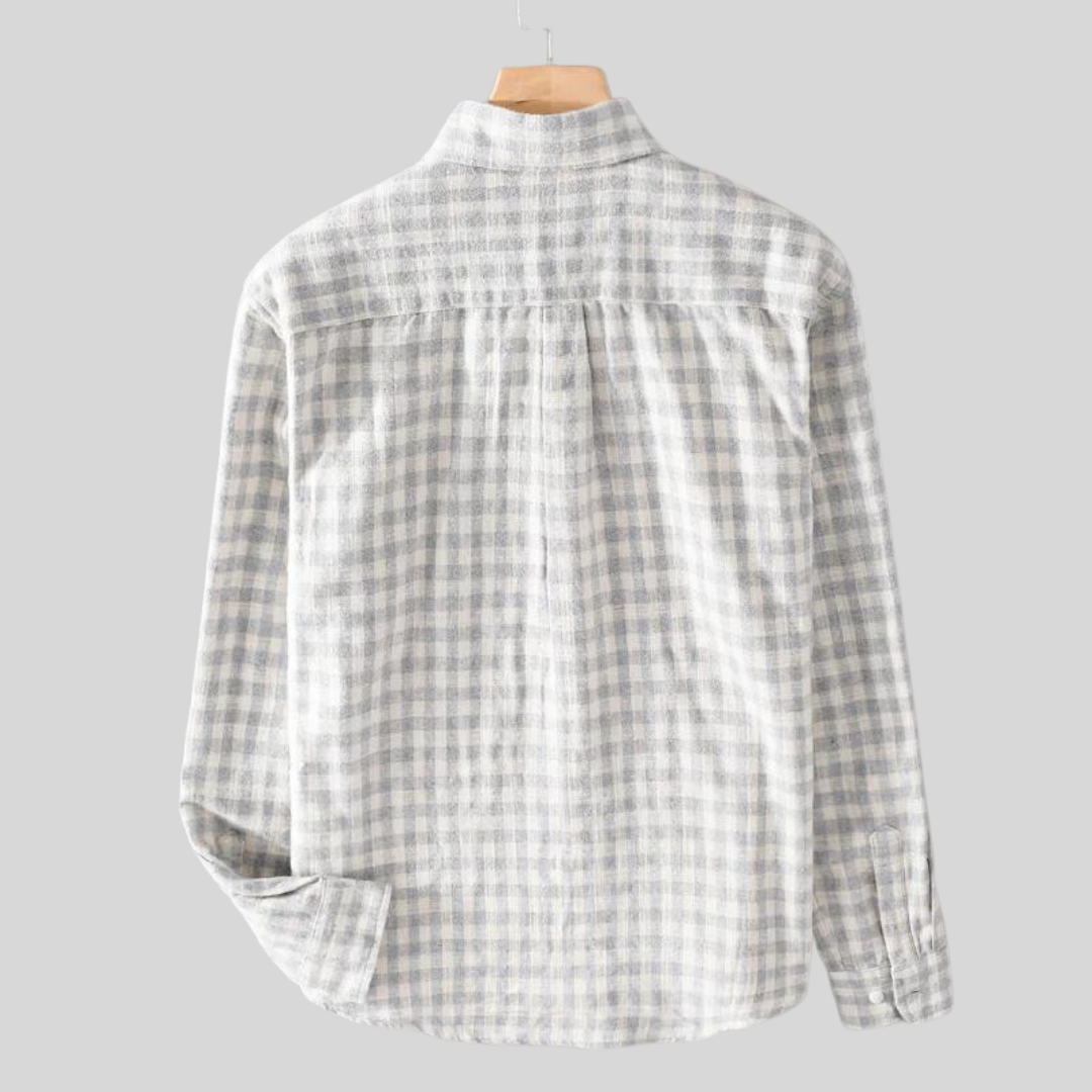 Modernes Herren Langarmhemd kariert, ideal als Freizeit Hemd oder elegantes Button-Up Shirt für den Winter.