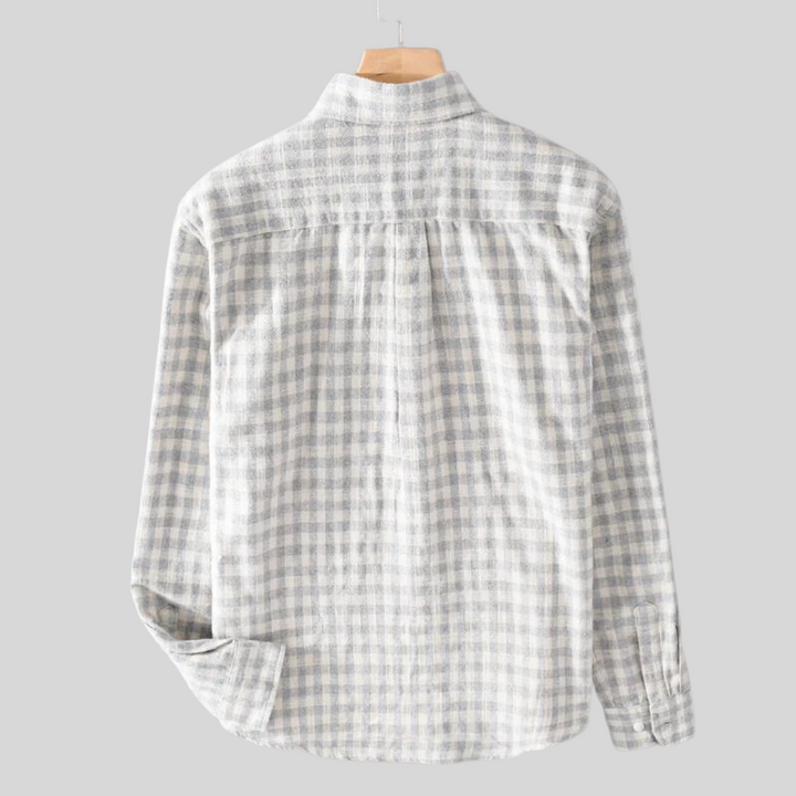 Modernes Herren Langarmhemd kariert, ideal als Freizeit Hemd oder elegantes Button-Up Shirt für den Winter.