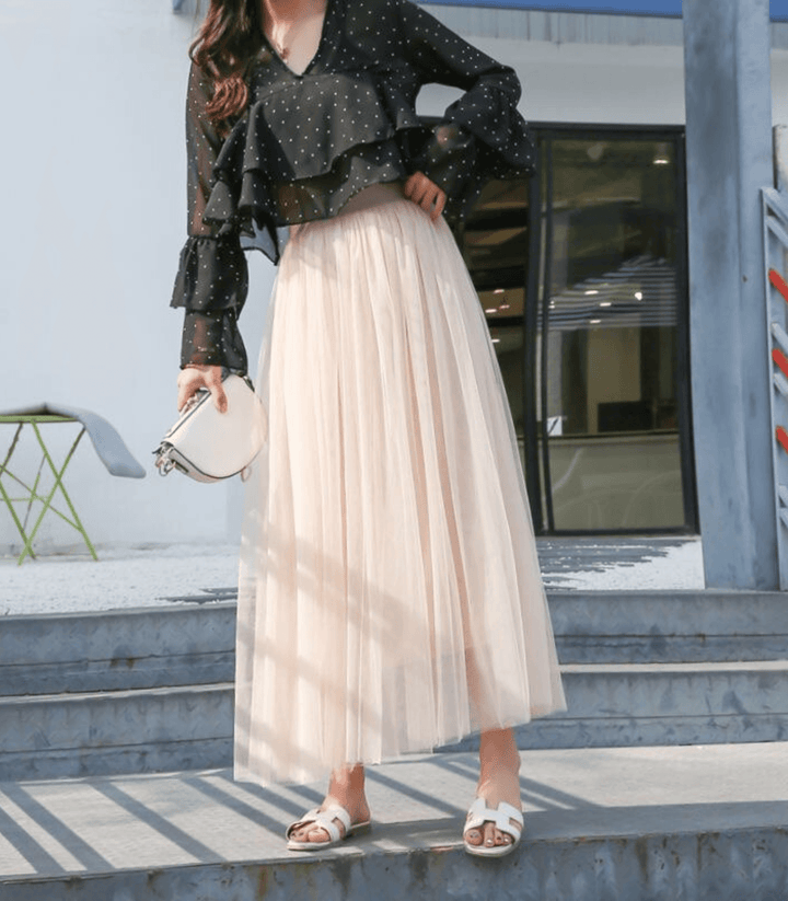 Damen knöchellanger Rock mit hoher Taille und elegantem Design