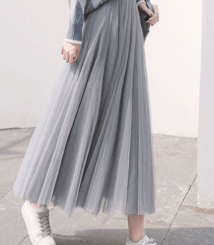 Damen knöchellanger Rock mit hoher Taille und elegantem Design