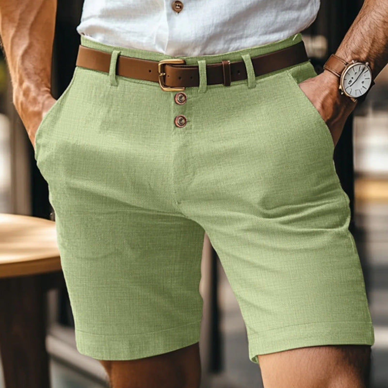 Bequeme Herren Sommershorts mit Knopfleiste, atmungsaktiv & leicht, ein Must-have für Männer Mode.