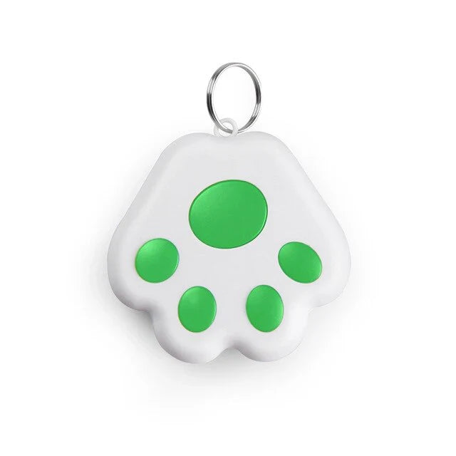 Kompakter GPS-Tracker für Haustiere, wasserdicht, ideal zur Echtzeit-Ortung von Hunden und Katzen, am Halsband befestigt.
