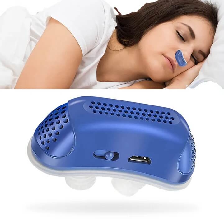 Kompaktes Micro CPAP Schlafapnoe-Gerät, USB-aufladbar, zur Therapie von Schnarchen und Schlafapnoe