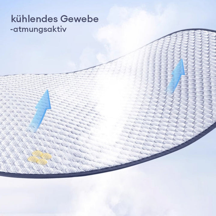 "Kühlende Eisseide Autositzbezüge für Hunde, stilvoll und komfortabel, schützt den Sitz, rutschfest, leicht zu reinigen"