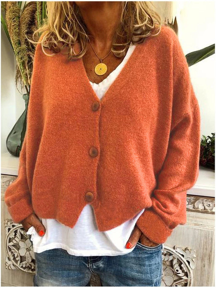 Kuschelige Damen Strickjacke, langärmliger Strickcardigan für Herbst & Winter Freizeit-Look.