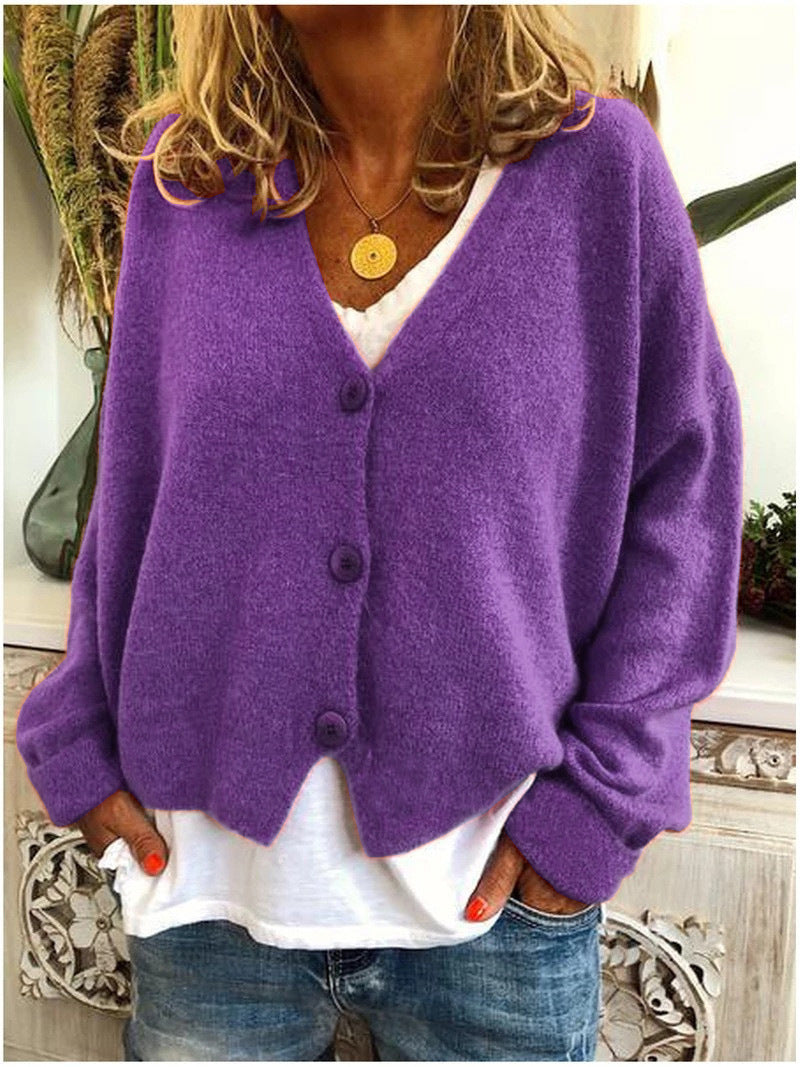 Stylischer Damen Strickcardigan, kuschelige Strickjacke für eleganten Komfort in der Herbst/Wintermode.