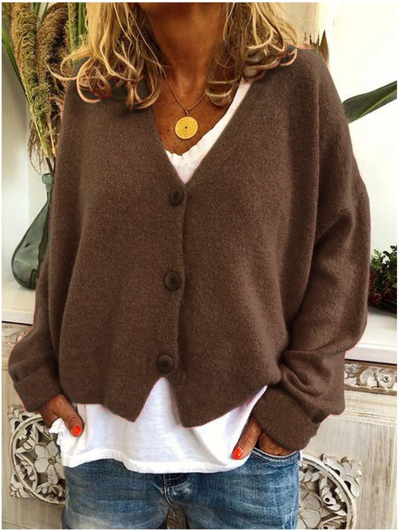 Damen Strickjacke, komfortabler Strickcardigan in eleganter Herbst- & Wintermode, langärmlig.
