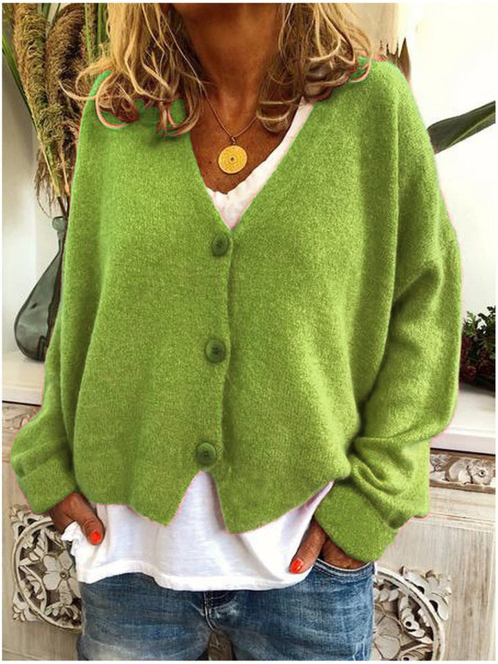 Kuschelige Damen Strickjacke für Herbst & Winter. Bequemer Strickcardigan, elegantes Langarm-Oberteil.