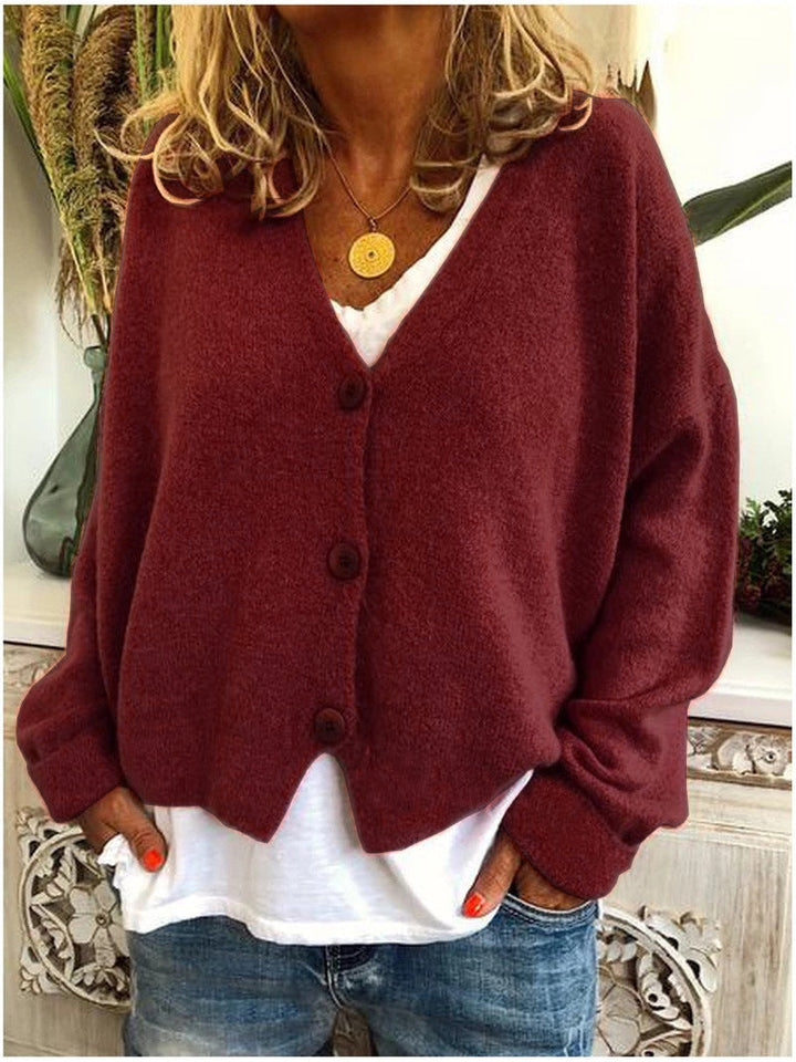 Weicher Damen Strickcardigan, kuschelige Strickjacke mit langen Ärmeln für gemütliche Herbsttage.