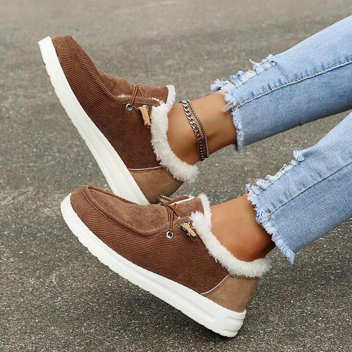 Robuste, bequeme Damen Winter-Schlupfschuhe für den Alltag, rutschfest & warm.