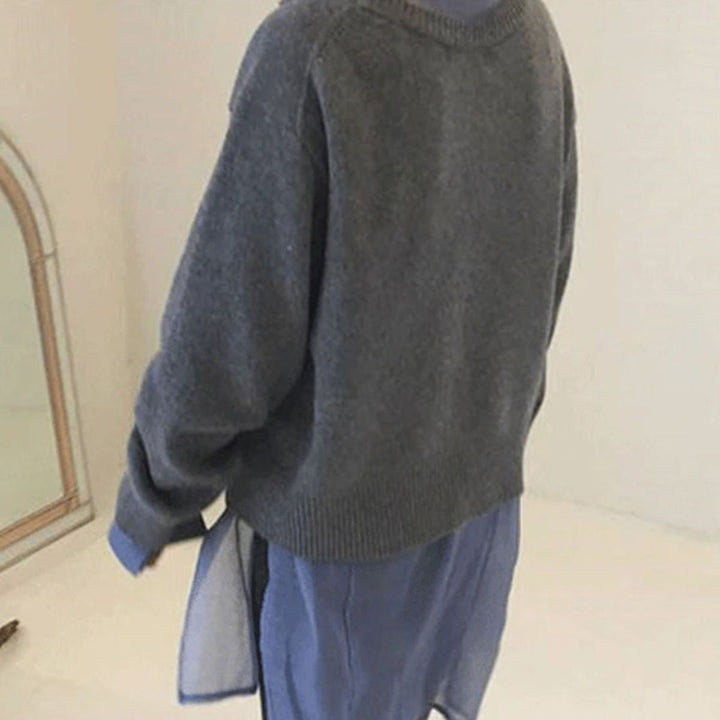 Moderner Damen Pullover mit Knöpfen; kuscheliger, warmer Winterpullover für Frauen, ideal für Herbst & Winter.