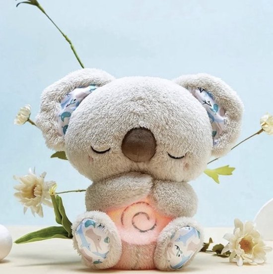 "Kuscheltier Koala mit Musik, beruhigend, für entspannten Schlaf, weich, perfekte Einschlafhilfe für Kinder und Erwachsene."