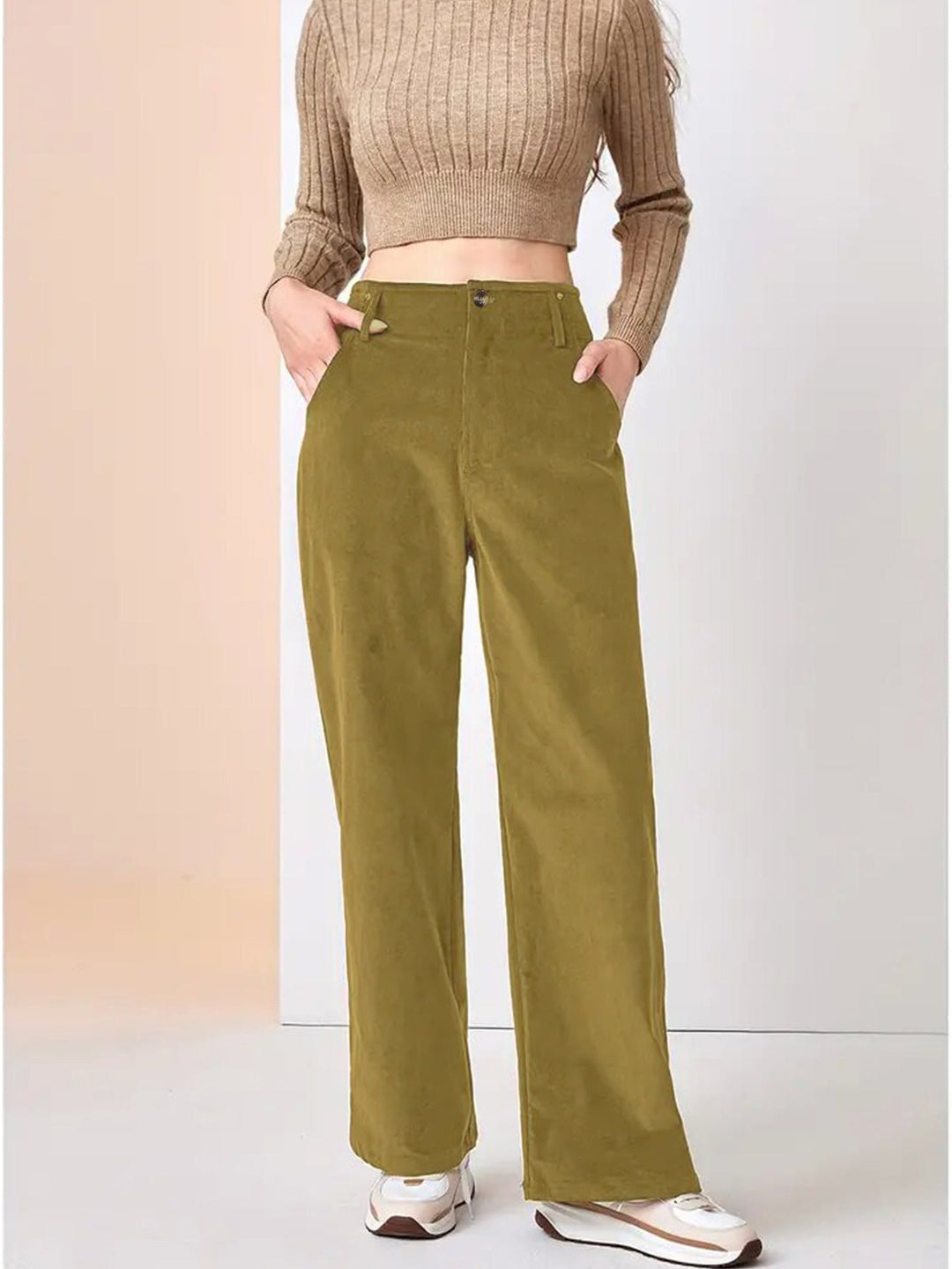 Luftige Damen Weites Bein Hose in lässigem Stil. Optimale Passform für Komfort und Eleganz im Alltag.