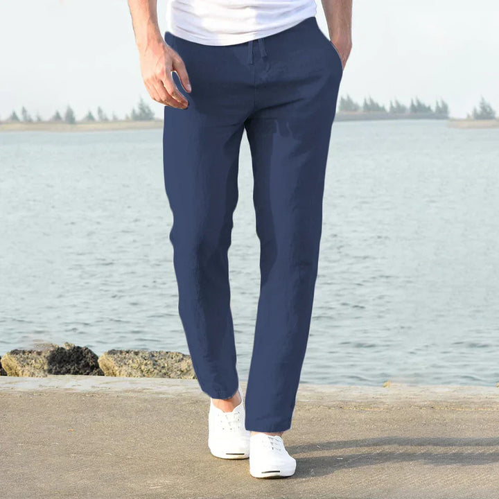 Vielseitige Herren Alltagshose mit Kordelzug, stilvoll und komfortabel für die Frühlings- & Sommermode.