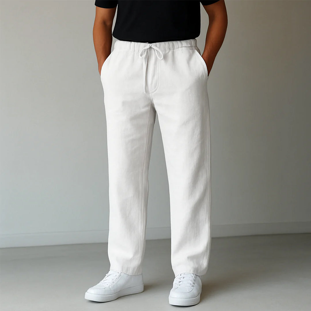Bequeme Herren Relaxed-Fit Hose mit elastischem Bund, geradem Schnitt, ideal für entspannte Freizeit.